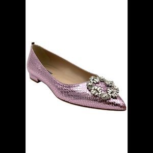SJP by Sarah Jessica Parker Women's Sonnet Charm Flat Purple Metallic - Medium